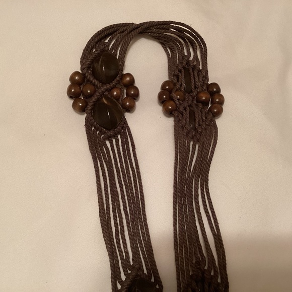 Boho handmade macrame belt, self tie - Picture 9 of 9